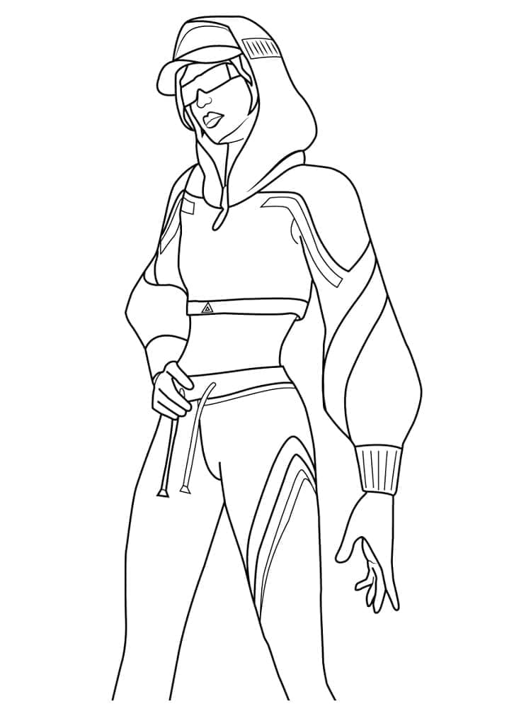 Desenho de Adeline de Fortnite para Colorir e Pintar
