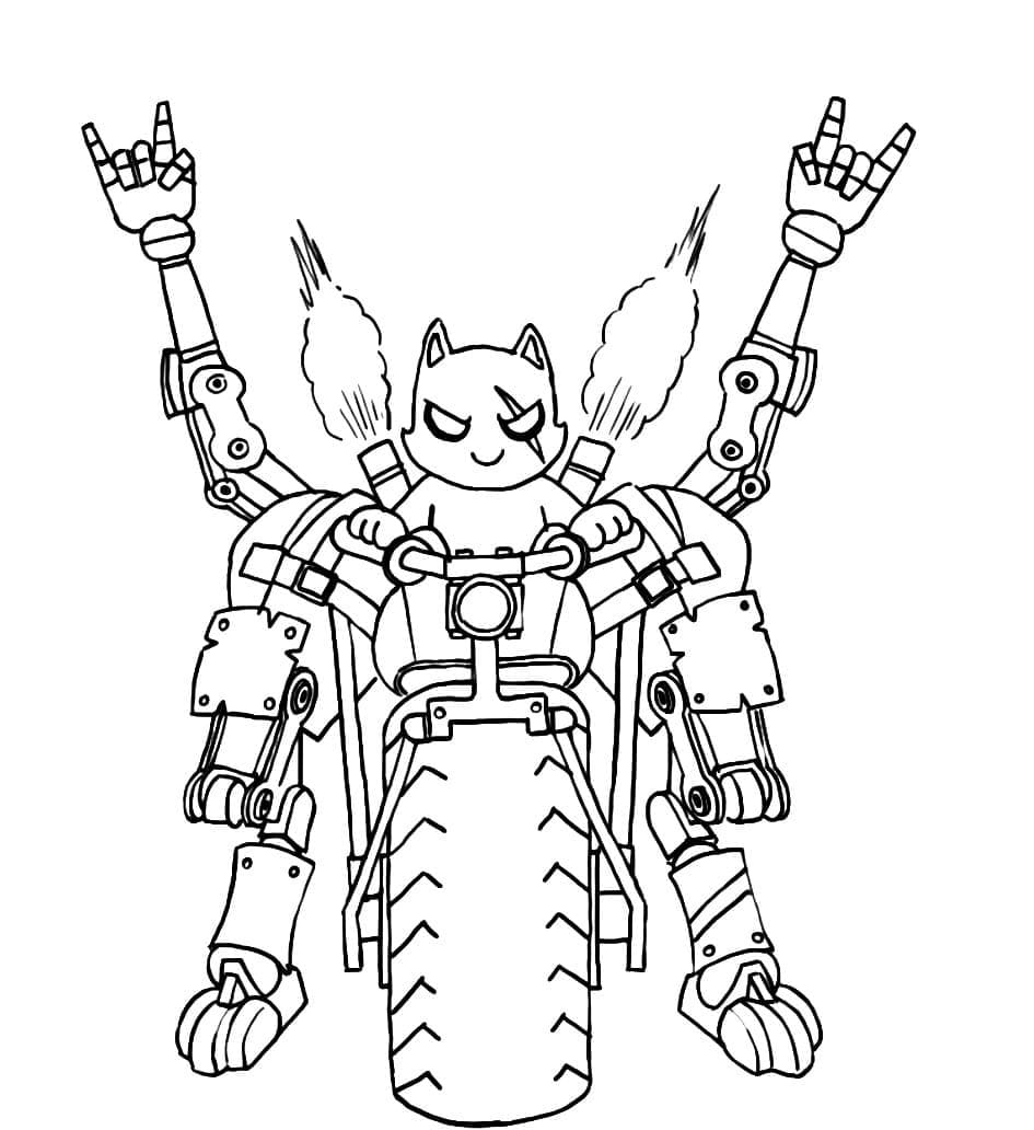 Desenho de Baby Meowscles de Fortnite para Colorir e Pintar