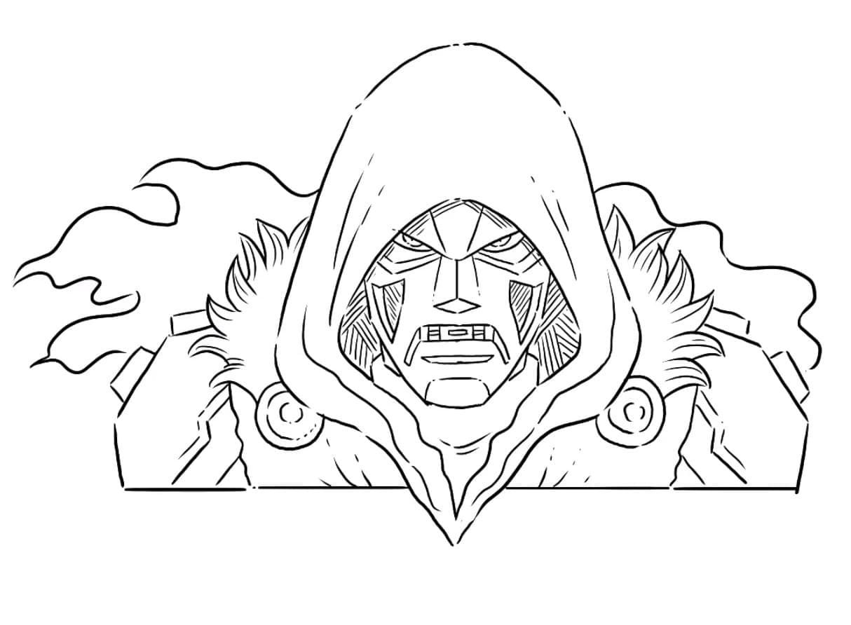 Desenho de Doutor Destino de Fortnite para Colorir e Pintar