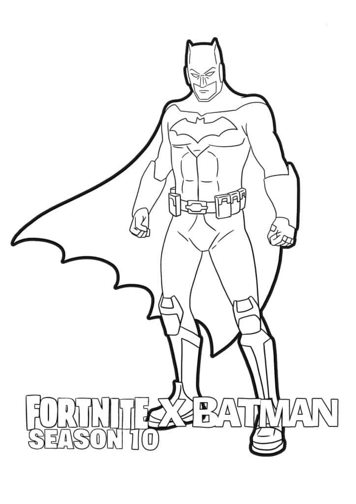 Desenho de Fortnite Batman para Colorir e Pintar