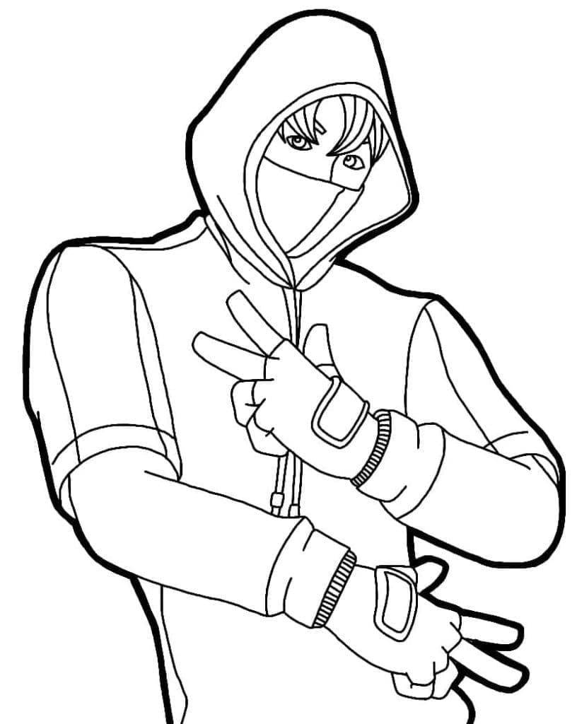 Desenho de Ikonik de Fortnite para Colorir e Pintar
