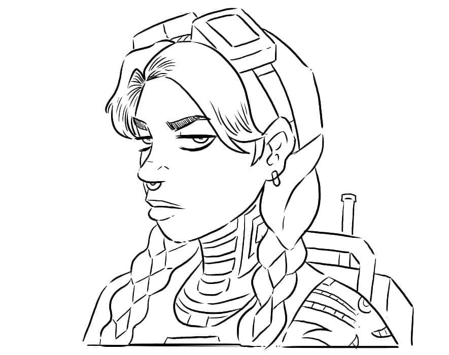 Desenho de Jules de Fortnite para Colorir e Pintar