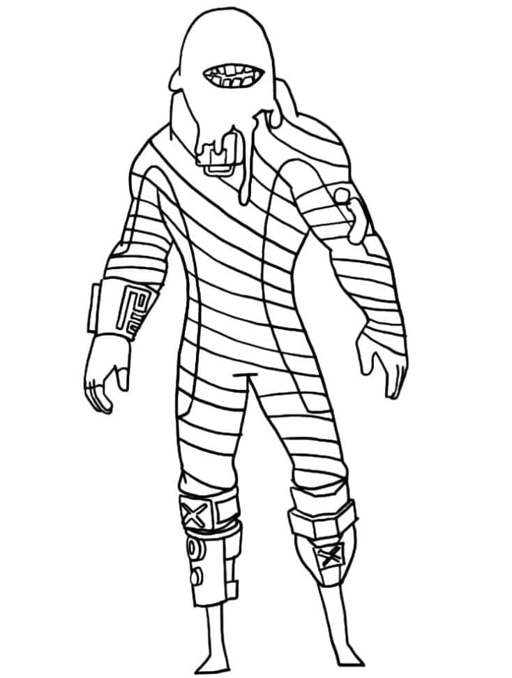 Desenho de Teef de Fortnite para Colorir e Pintar