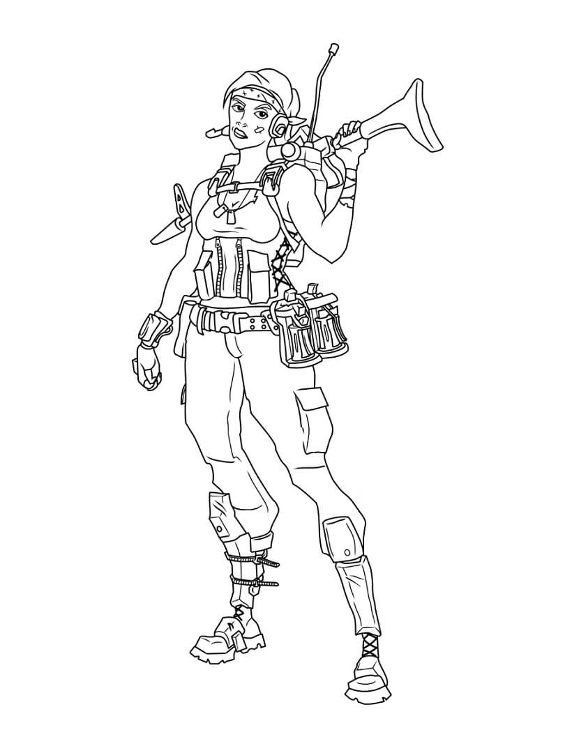 Baixar Desenho de Personagem do Fortnite para Colorir e Pintar