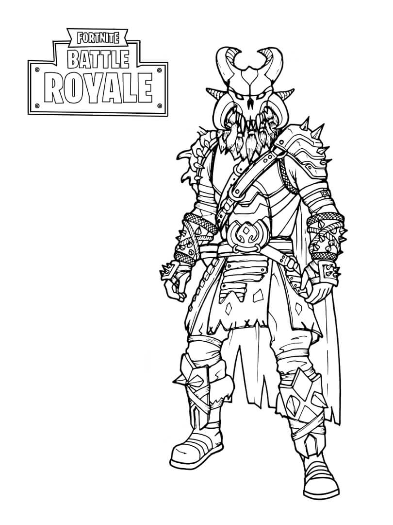 Desenho Dark Viking Fortnite para Colorir e Pintar