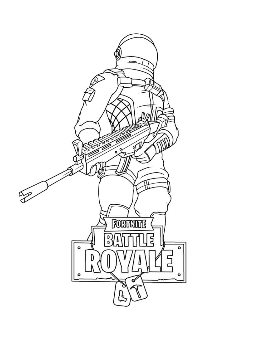 Desenho Dark Voyager Fortnite para Colorir e Pintar