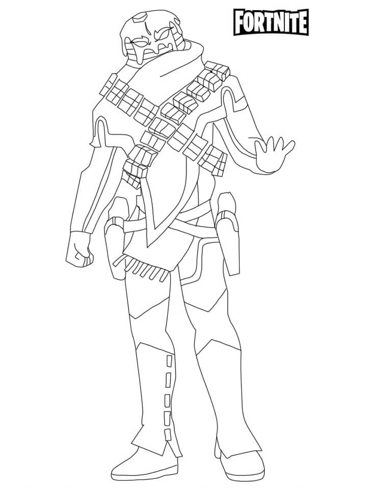 Desenho de Mancake do Game Fortnite para Colorir e Pintar