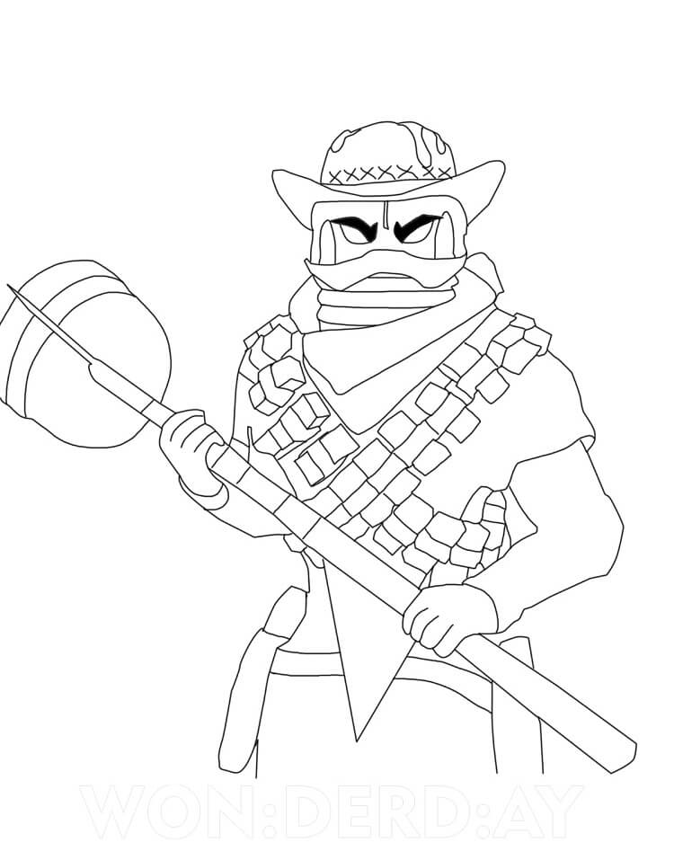 Desenho de Mancake Fortnite e Pintar