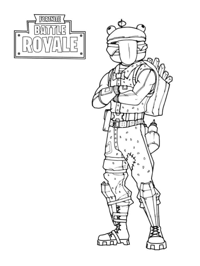 Desenho Durr Burger Fortnite para Colorir e Pintar
