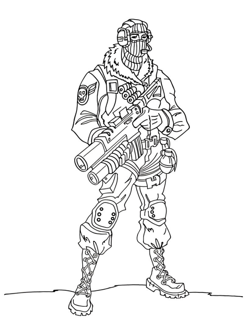 Desenho Raptor Fortnite para Colorir e Pintar