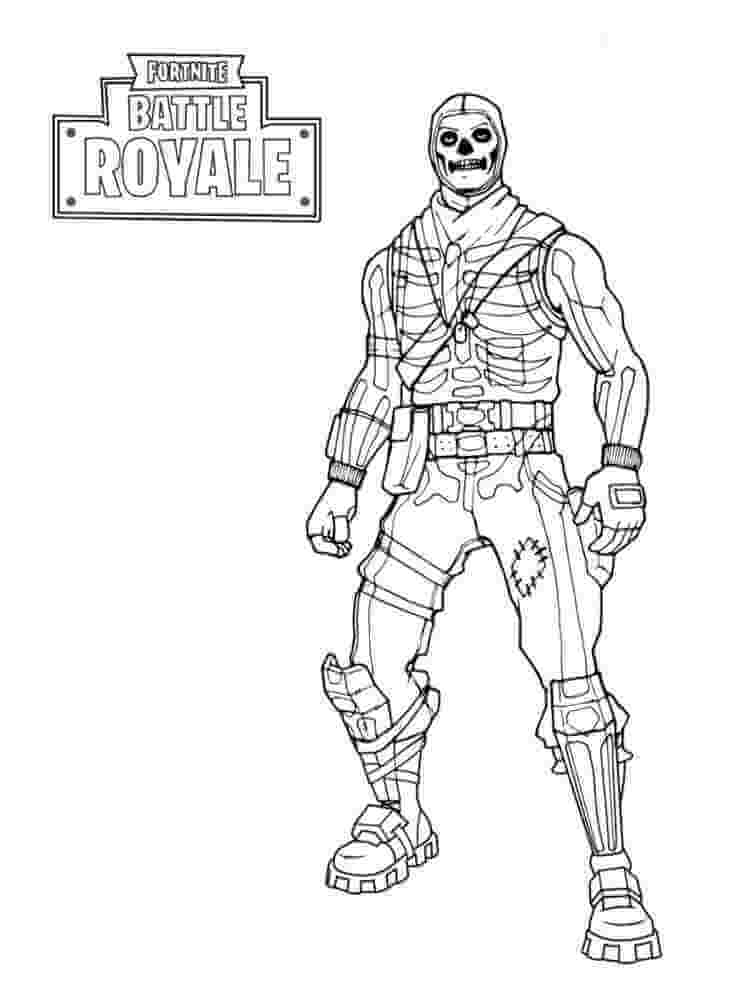 Desenho Skull Trooper Fortnite para Colorir e Pintar