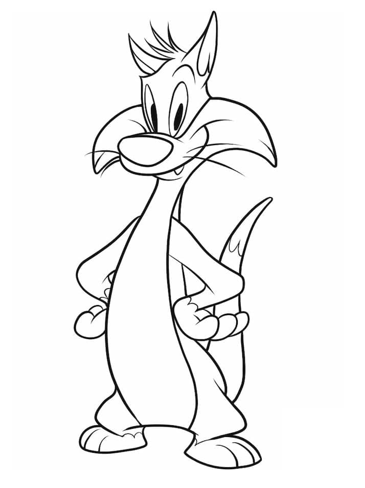 Desenho de Frajola Correndo para Colorir e Pintar