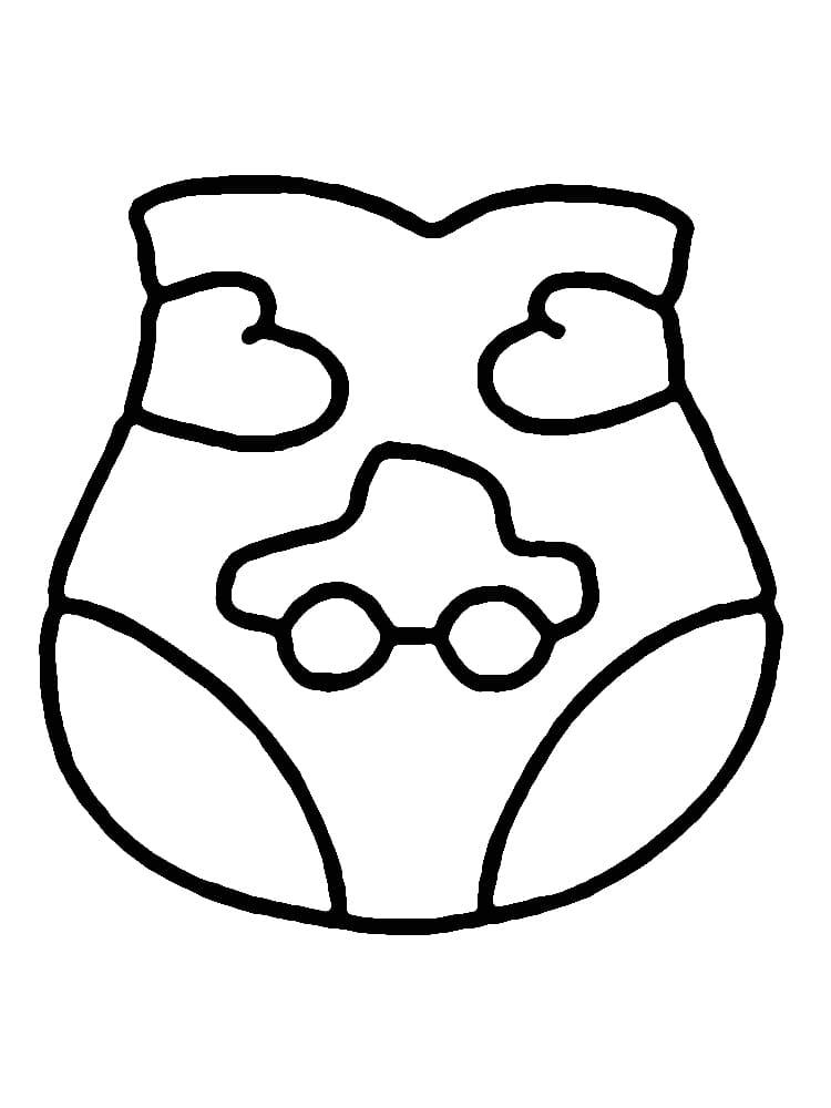 Desenho de Fralda Imprimivel para Colorir e Pintar