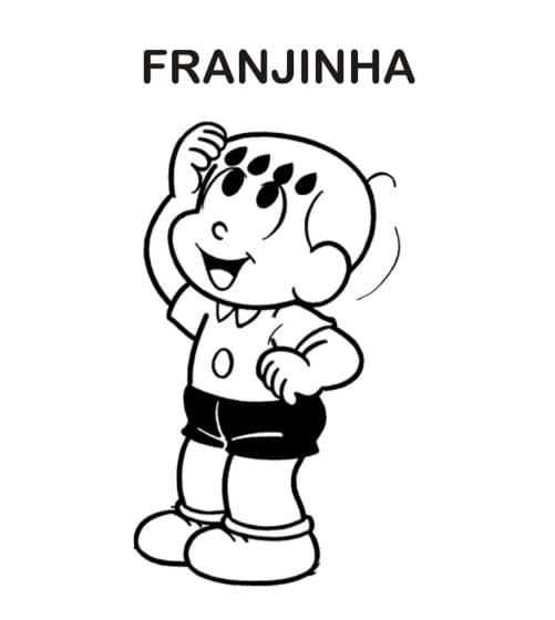 Desenho de Franjinha de Turma da Monica para Colorir e Pintar