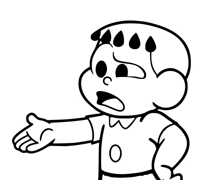 Desenho de Franjinha Engraçado para Colorir e Pintar