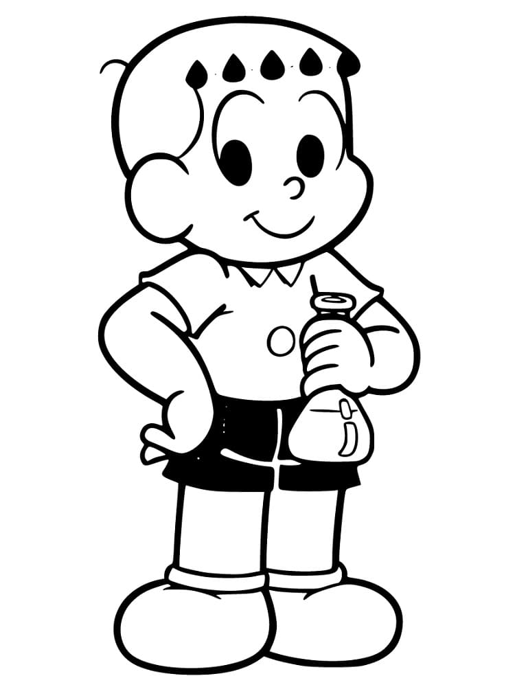 Desenho de Franjinha Sorrindo para Colorir e Pintar