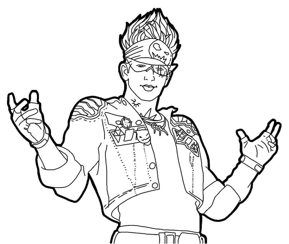 Desenho de Free Fire Fácil para Imprimir e Pintar