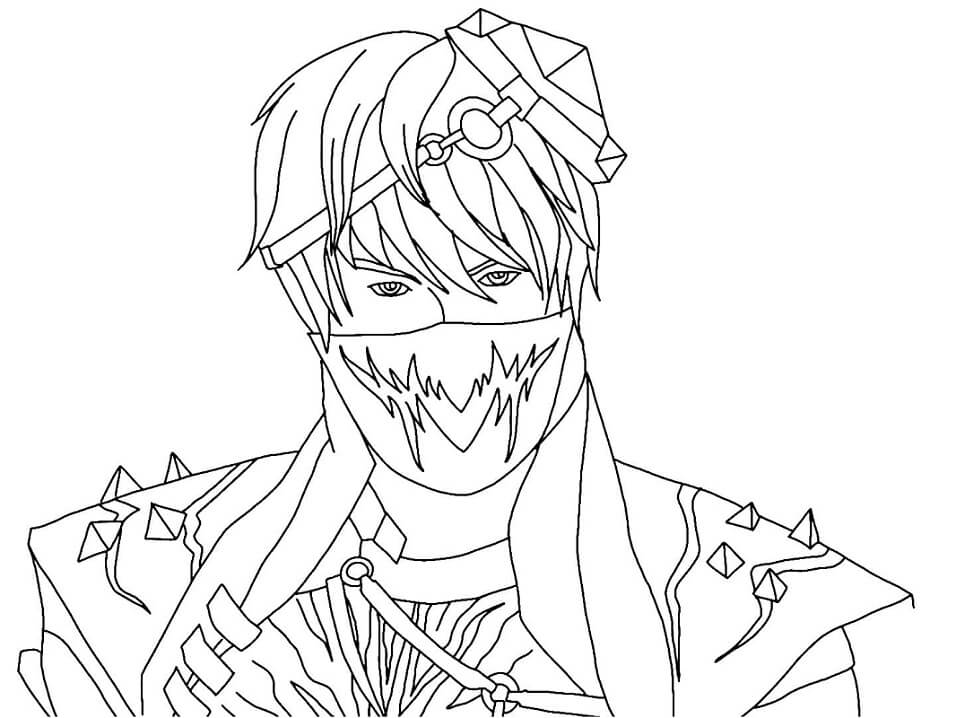 Desenho de Free Fire Imprimivel Download e Pintar