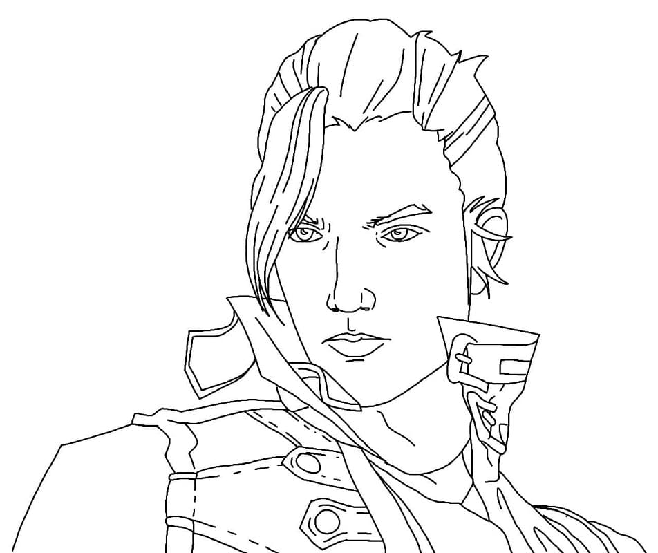 Desenho Hayato Free Fire para Colorir e Pintar