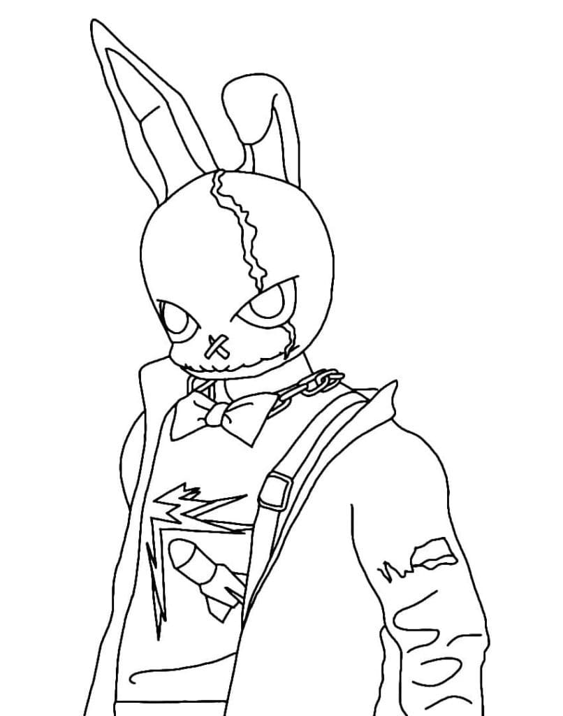 Desenho Phantom Bunny Free Fire para Colorir e Pintar