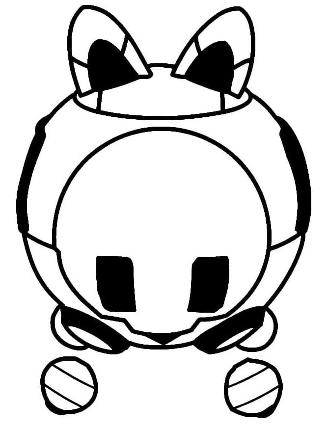 Desenho Robô Pet Free Fire para Colorir e Pintar
