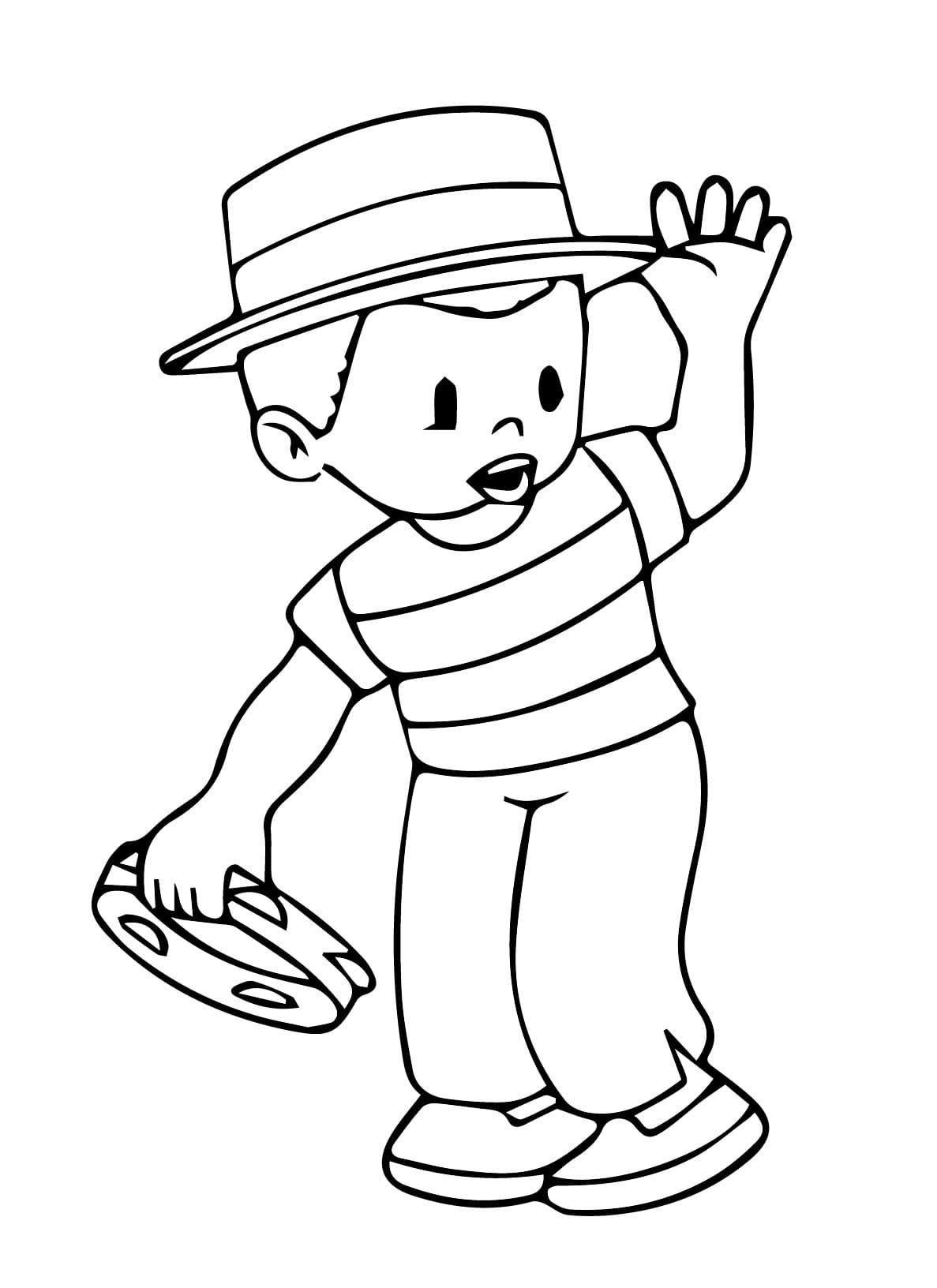 Desenho de Frevo para Crianças de 3 Ano para Colorir e Pintar