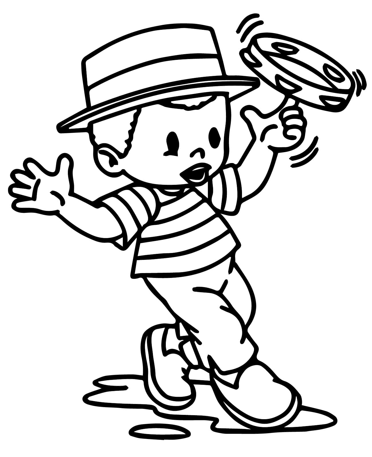 Desenho de Frevo para Crianças de 6 Ano para Colorir e Pintar