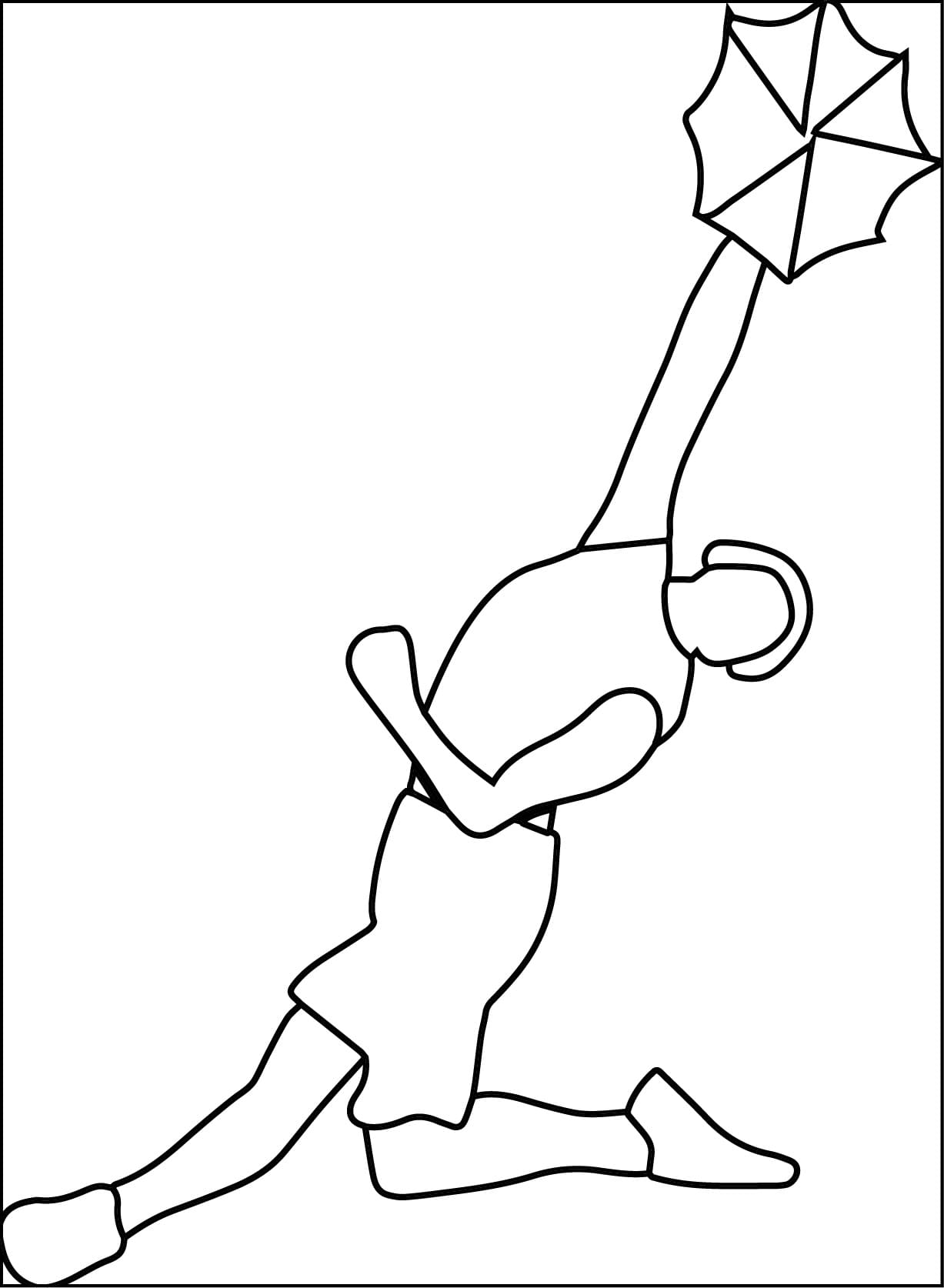 Desenho de Pintura de Frevo para Colorir e Pintar