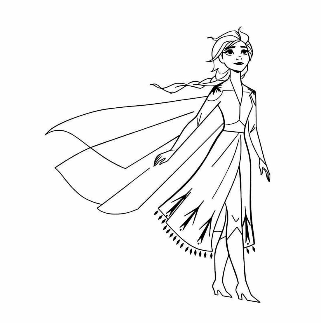 Desenho de Coração Frio de Frozen para Colorir e Pintar