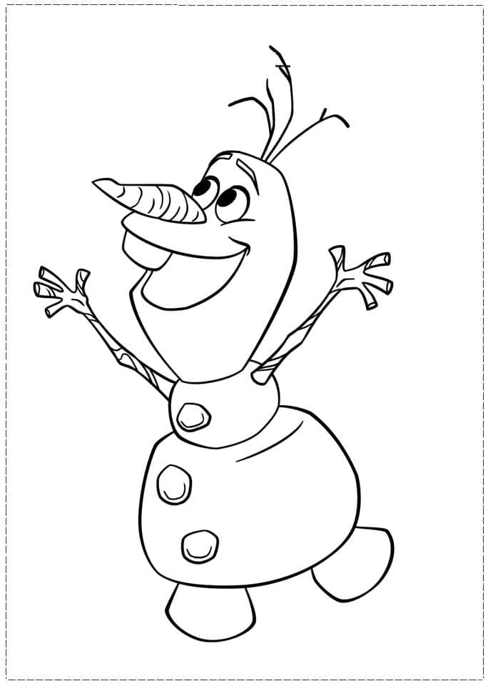 Desenho de Disney Frozen Olaf para Colorir e Pintar