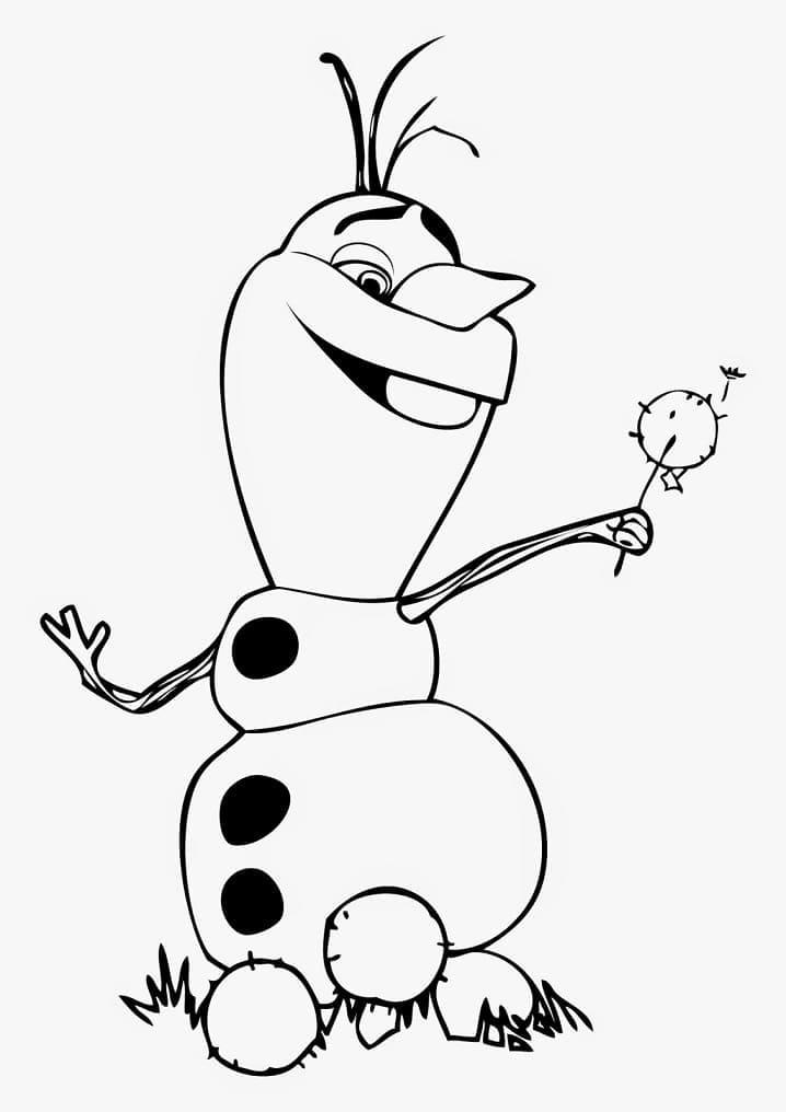 Desenho de Olaf de Disney Frozen para Colorir e Pintar