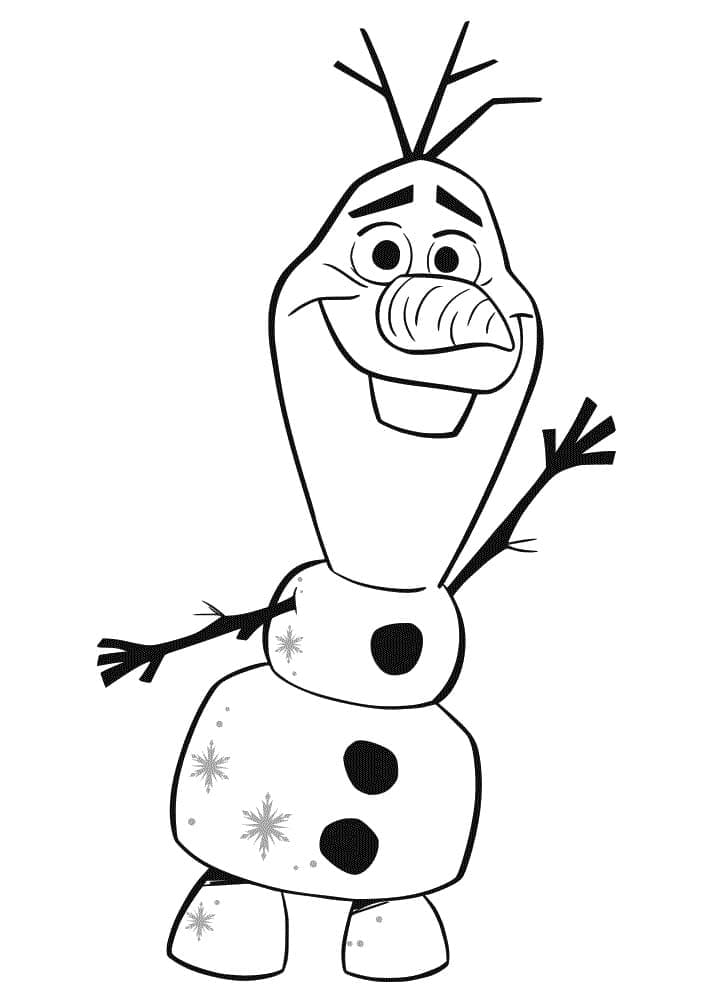 Desenho de Olaf de Frozen para Colorir e Pintar
