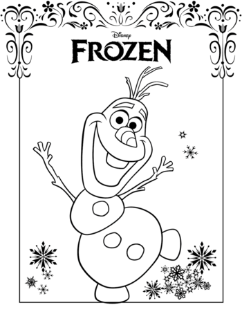 Desenho de Olaf Frozen para Colorir e Pintar