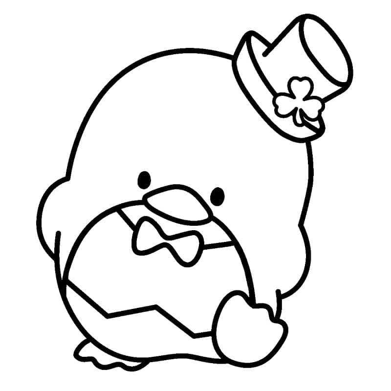 Desenho de Tuxedo Sam Simples para Colorir e Pintar