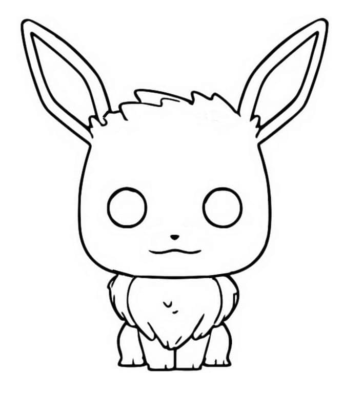 Desenho de Eevee Funko Pop para Colorir e Pintar