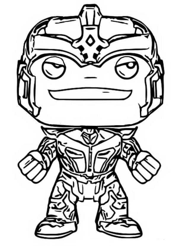 Desenho de Thanos Funko Pop para Colorir e Pintar