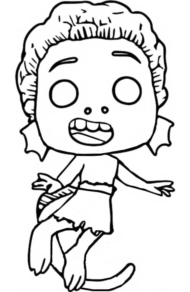 Desenho Funko Pop Luca para Colorir e Pintar