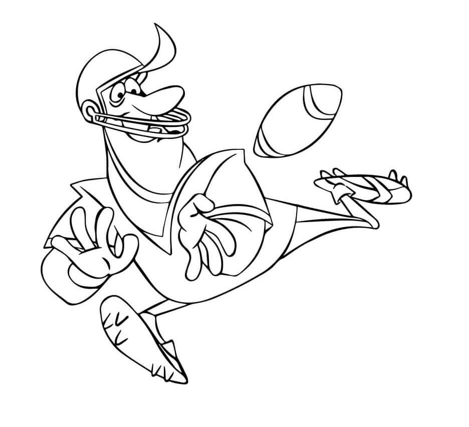 Desenho de Jogador de Futebol Americano para Colorir e Pintar