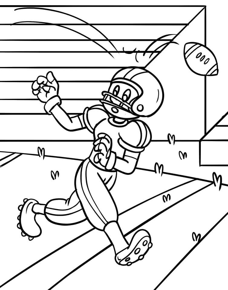 Desenho de Jogador de Futebol Americano para Imprimir Lápis de Cor e Pintar