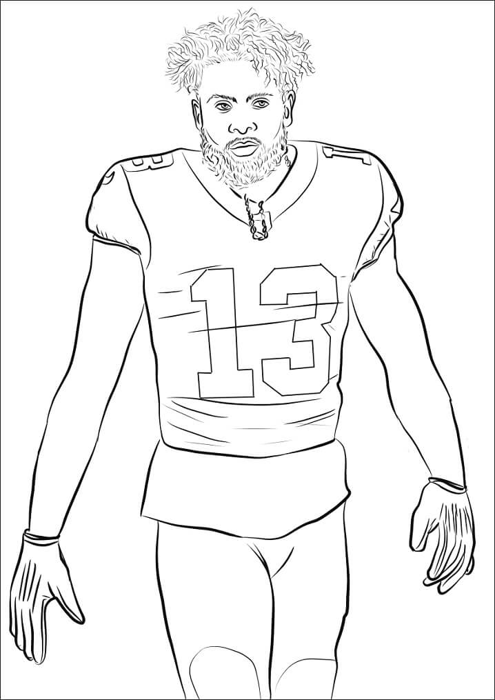 Desenho de Odell Beckham Jr para Colorir e Pintar