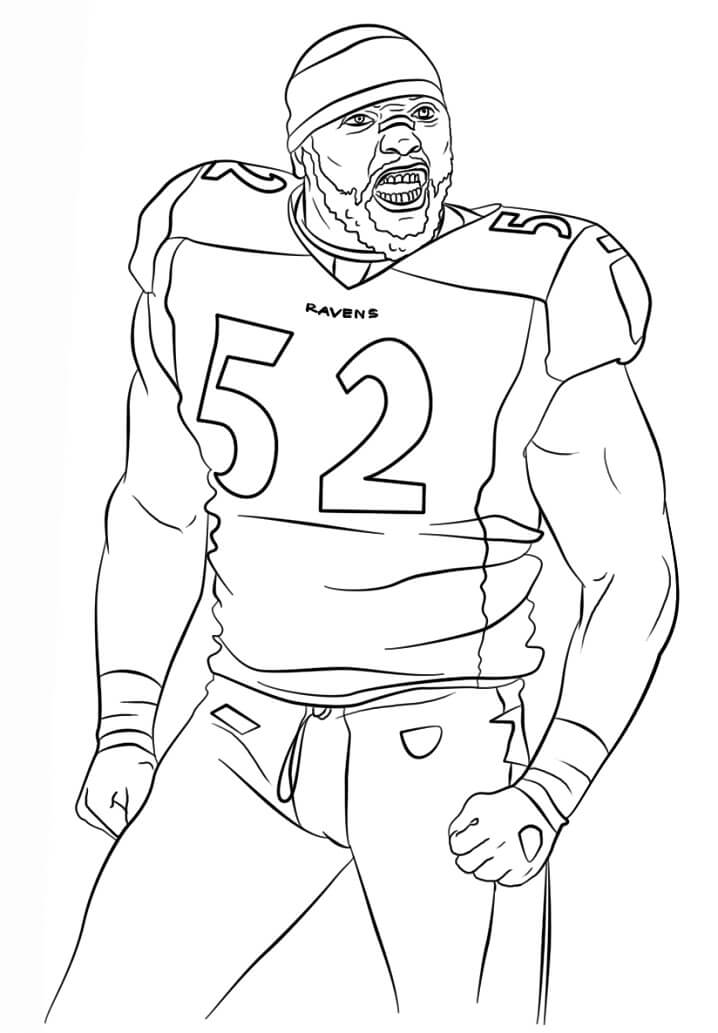 Desenho de Ray Lewis para Colorir e Pintar