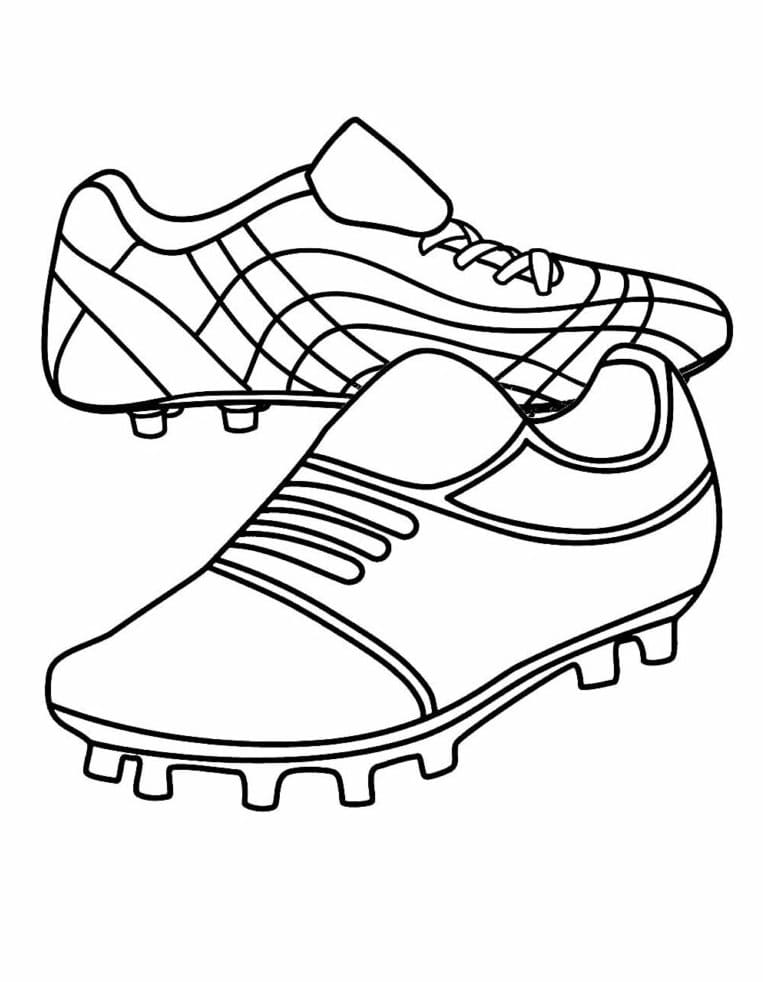 Desenho de Chuteiras para Crianças de 4 Anos para Colorir e Pintar