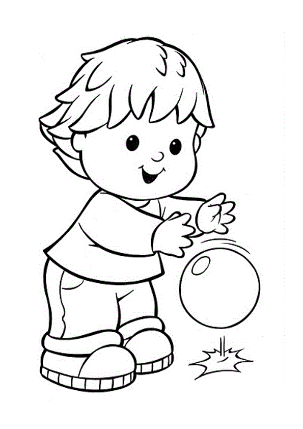 Baixar Desenho em Pdf de Criança Jogando Futebol para Colorir e Pintar