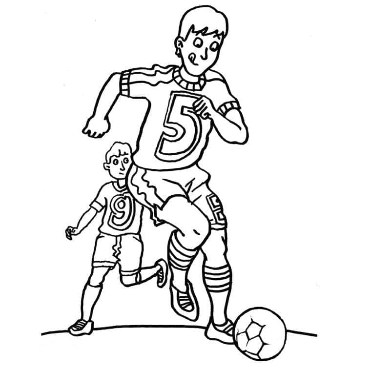 Desenho de Futebol Grátis para Colorir e Pintar