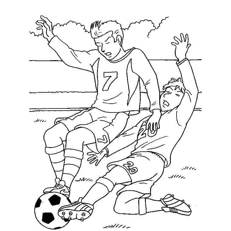 Desenho de Futebol Grátis para Crianças para Colorir e Pintar