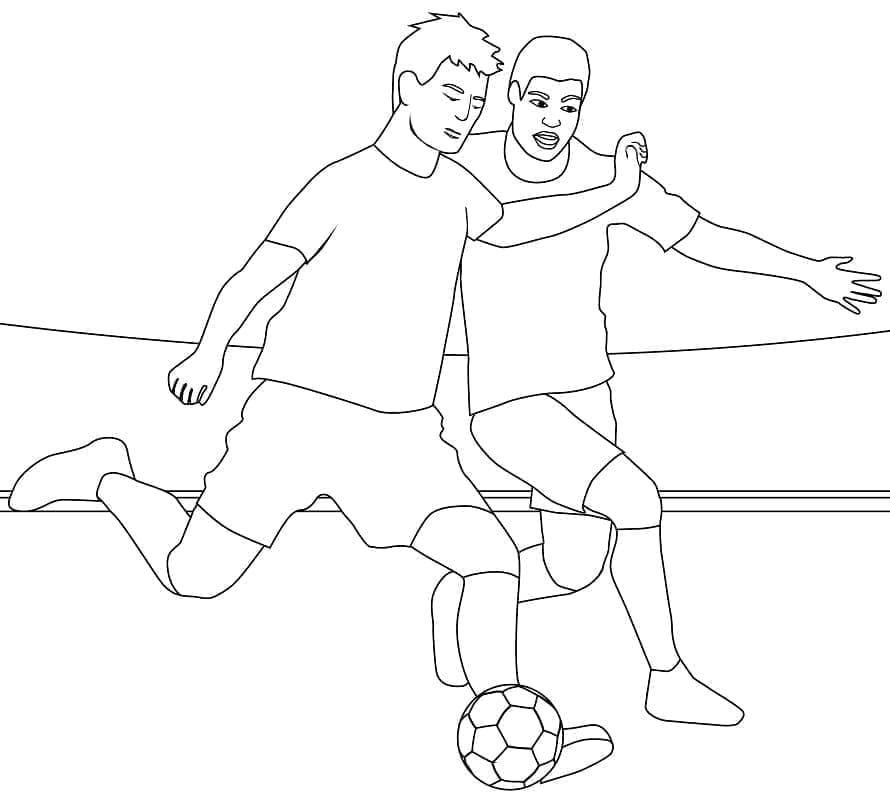 Desenho de Jogadores de Futebol para Colorir e Pintar