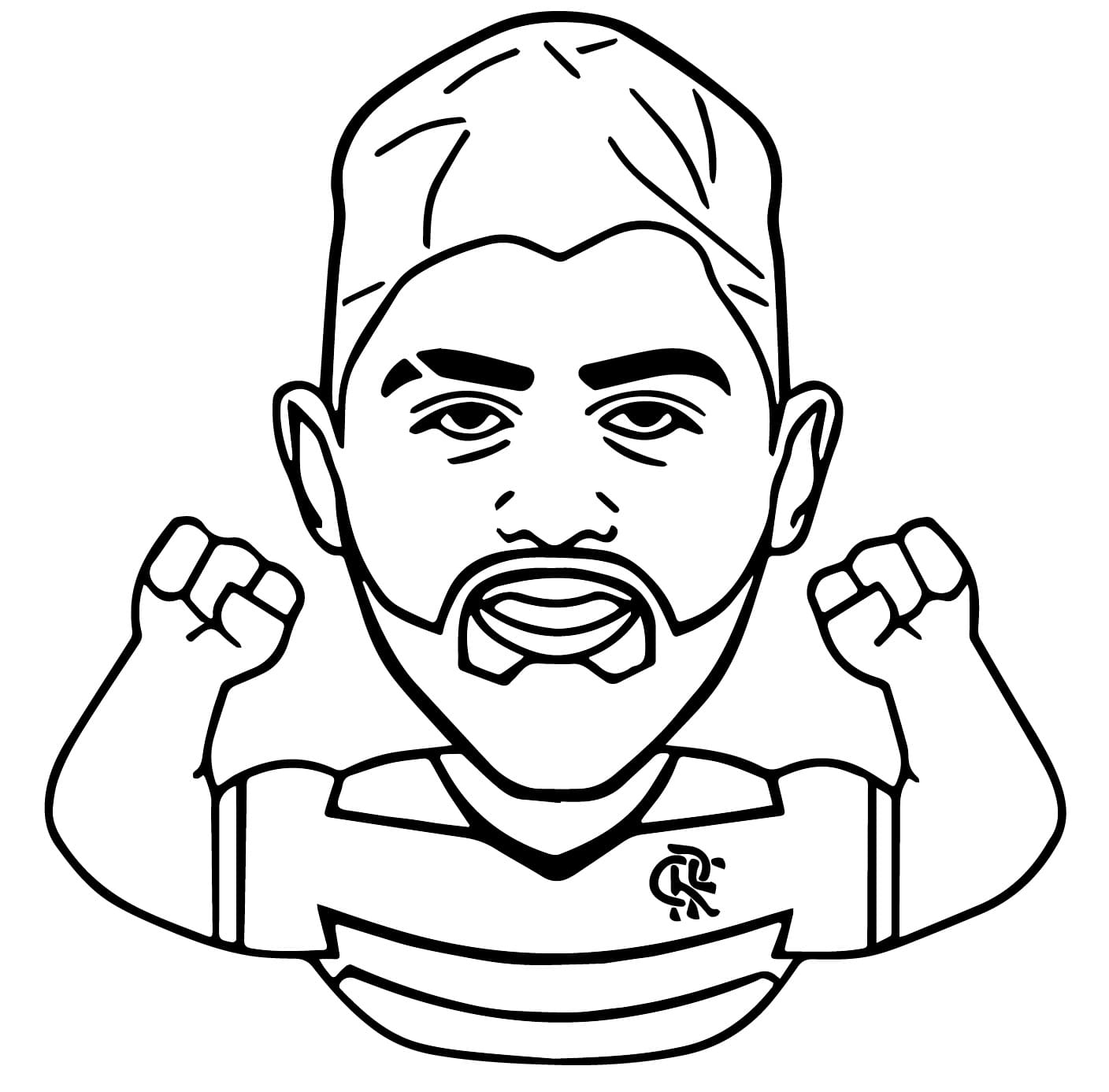 Desenho de Gabigol Feliz para Colorir e Pintar