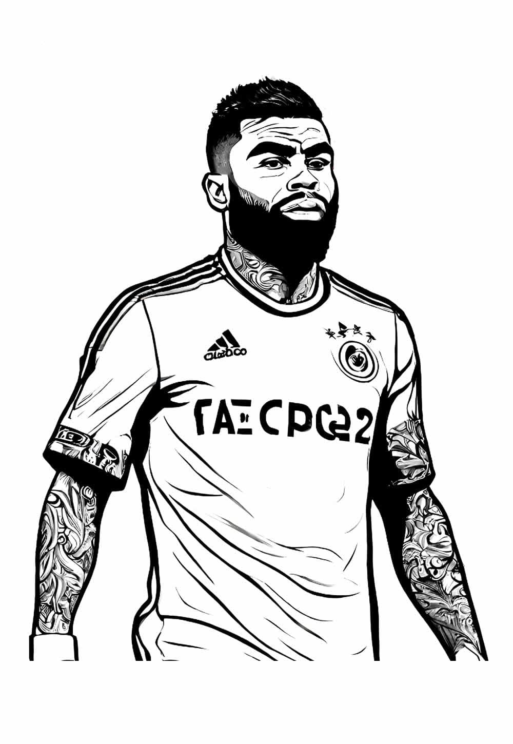Desenho de Gabigol Grátis para Crianças para Colorir e Pintar