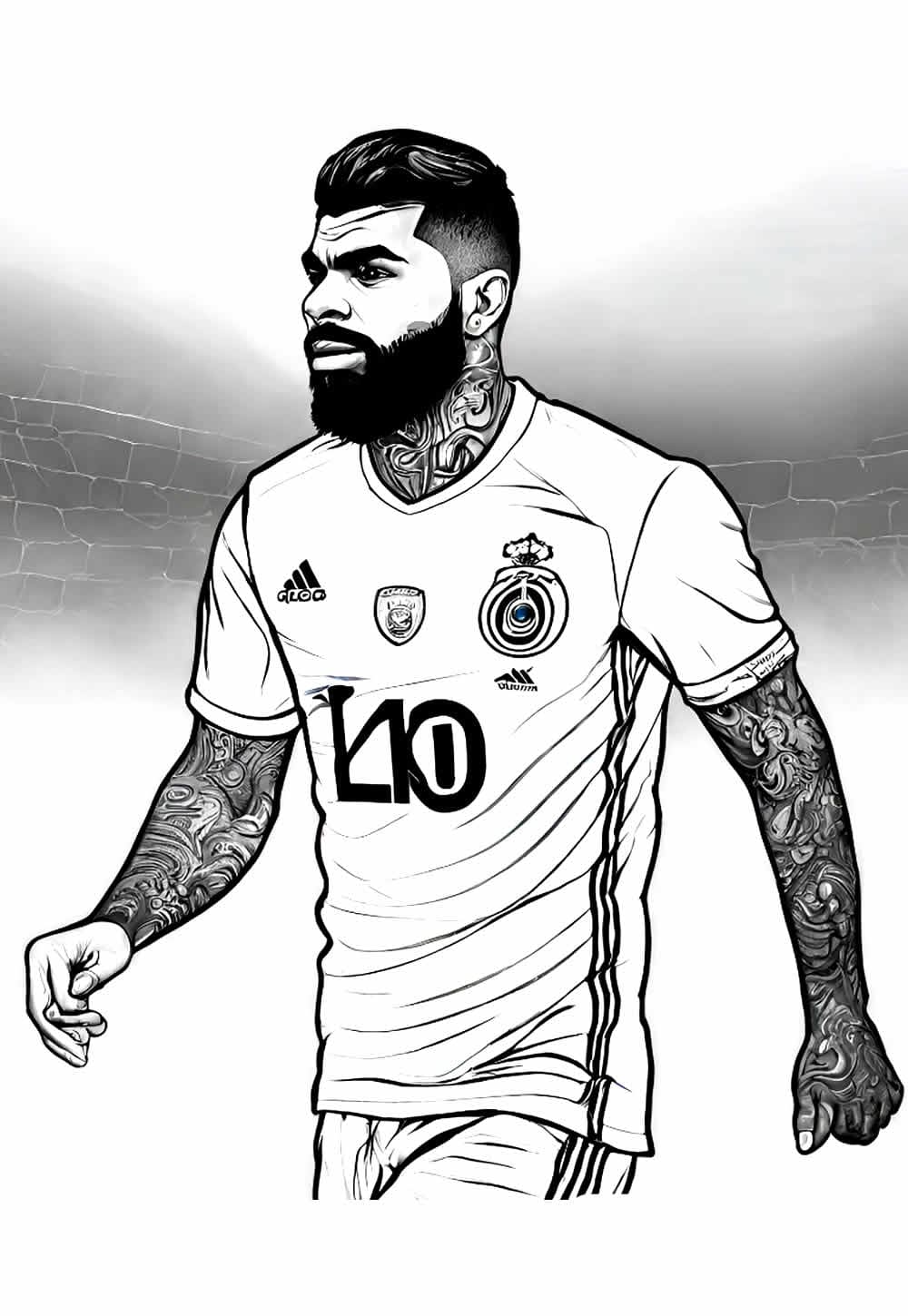 Desenho de Gabigol Incrível para Colorir e Pintar