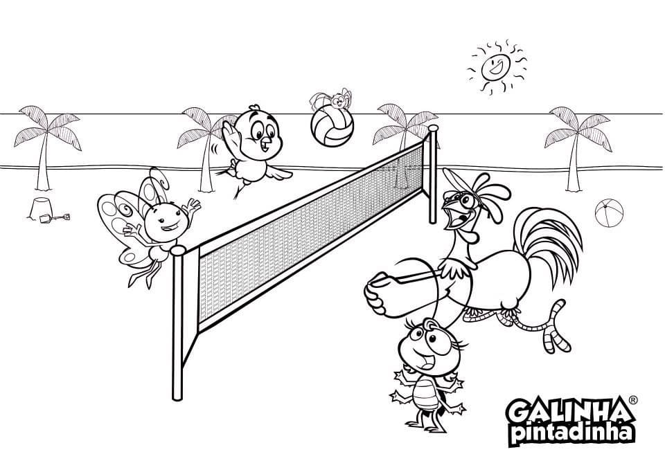 Desenho de Galinha Pintadinha para Crianças de 1 Ano para Colorir e Pintar